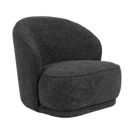 Sillón jaspeado en tejido 100% poliéster con estructura de pino y contrachapado 78x81x74cm - Ixia - 614784IX - foto-blanco