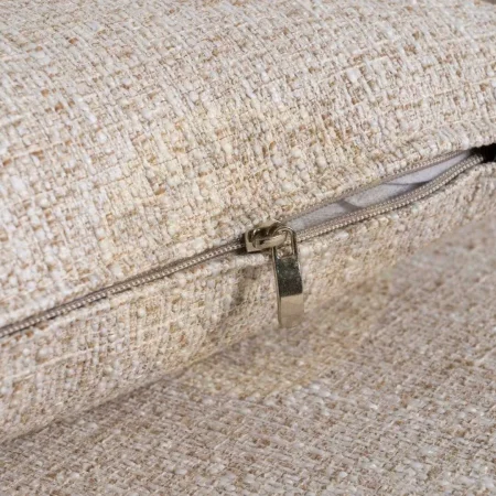 Sofá chaise longue derecha beige tejido 100% poliéster estructura madera respaldos y laterales desenfundables 240x155x86cm - Ixia - 614794IX - foto-secundaria-10