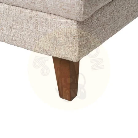 Sofá chaise longue derecha beige tejido 100% poliéster estructura madera respaldos y laterales desenfundables 240x155x86cm - Ixia - 614794IX - foto-secundaria-13