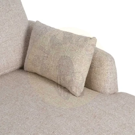Sofá chaise longue derecha beige tejido 100% poliéster estructura madera respaldos y laterales desenfundables 240x155x86cm - Ixia - 614794IX - foto-secundaria-5