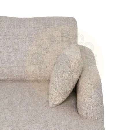 Sofá chaise longue derecha beige tejido 100% poliéster estructura madera respaldos y laterales desenfundables 240x155x86cm - Ixia - 614794IX - foto-secundaria-6