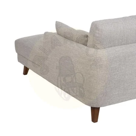 Sofá chaise longue derecho tapizado gris en tejido 100% poliéster estructura madera cojines respaldo y laterales desenfundables 240x155x86cm - Ixia - 614795IX - foto-secundaria-7