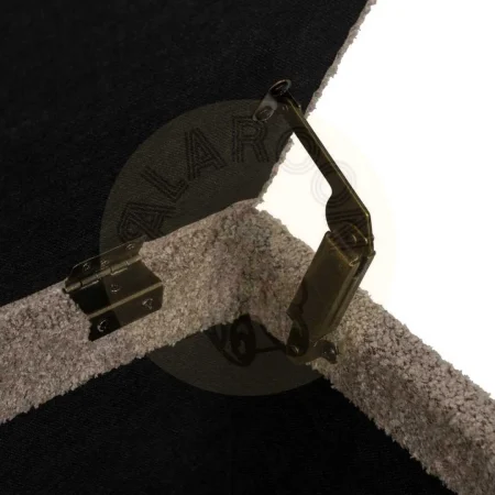 Banco baúl taupe en DM y tejido 100% poliéster con patas de pino 122x42x45cm - Ixia - 614803IX - foto-secundaria-3