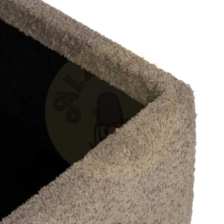Banco baúl taupe en DM y tejido 100% poliéster con patas de pino 122x42x45cm - Ixia - 614803IX - foto-secundaria-4