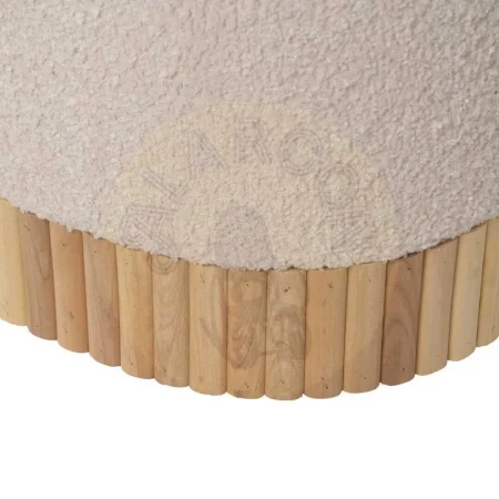 Set de 2 pufs baúl crema con estructura DM y tejido 100% poliéster 44x34x45cm - Ixia - 614807IX - foto-secundaria-5