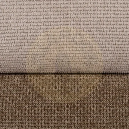 Puf beige y marrón en DM y tejido 100% poliéster con patas de pino 44x44x50cm - Ixia - 614811IX - foto-secundaria-3