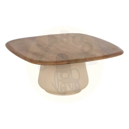 Juego de 2 mesas de centro madera de mango con estructura de metal para salón 90x90x40cm - Ixia - 614843IX - foto-secundaria-1