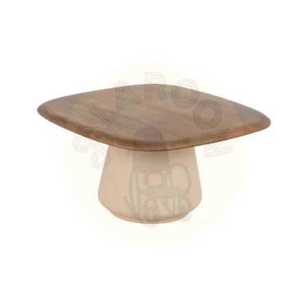 Juego de 2 mesas de centro madera de mango con estructura de metal para salón 90x90x40cm - Ixia - 614843IX - foto-secundaria-2