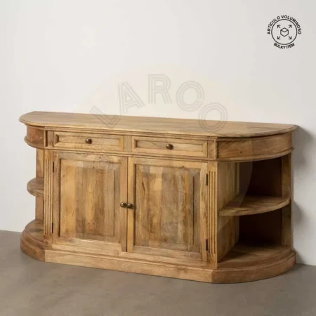 Aparador de madera de mango color natural para salón - Ixia 189x53x88cm - Ixia - 614966IX - foto-secundaria-11