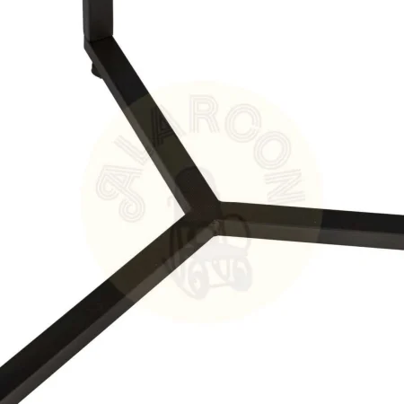 Set de 2 mesitas auxiliares en madera de abeto y hierro natural y negro 65x67x61cm - Ixia - 614969IX - foto-secundaria-4