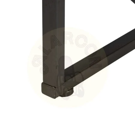 Set de 2 mesitas auxiliares en madera de abeto y hierro natural y negro 65x67x61cm - Ixia - 614969IX - foto-secundaria-5
