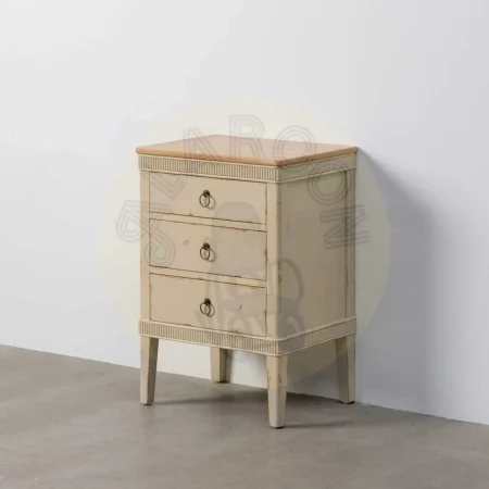 Mesita natural crema en madera de abeto y DM con cajón 50x38x72cm - Ixia - 615203IX - foto-secundaria-6