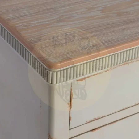 Cómoda natural crema en madera de abeto y DM con 4 cajones 115x45x90cm - Ixia - 615204IX - foto-secundaria-1