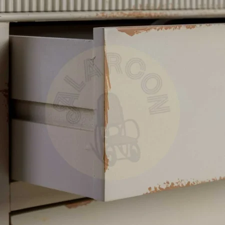Cómoda natural crema en madera de abeto y DM con 4 cajones 115x45x90cm - Ixia - 615204IX - foto-secundaria-4