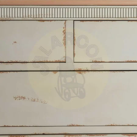 Cómoda natural crema en madera de abeto y DM con 4 cajones 115x45x90cm - Ixia - 615204IX - foto-secundaria-5