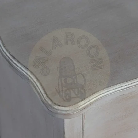 Mesita en madera de abeto marrón claro con cajones 80x38x65.50cm - Ixia - 615208IX - foto-secundaria-1