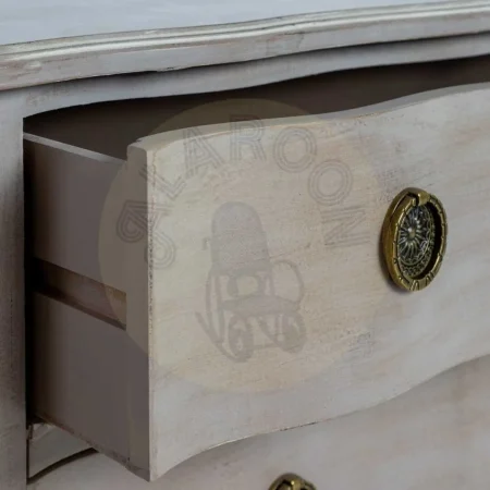 Mesita en madera de abeto marrón claro con cajones 80x38x65.50cm - Ixia - 615208IX - foto-secundaria-3