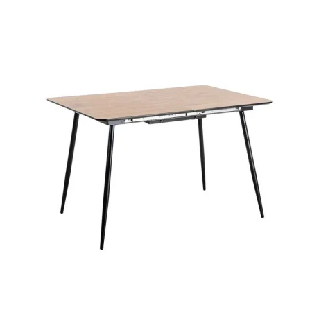 Mesa extensible natural en DM con patas de hierro 120x80x75cm - Ixia - 615209IX - foto-blanco