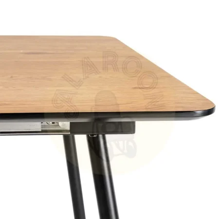 Mesa extensible natural en DM con patas de hierro 120x80x75cm - Ixia - 615209IX - foto-secundaria-3