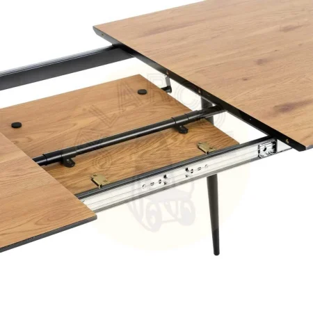 Mesa extensible natural en DM con patas de hierro 120x80x75cm - Ixia - 615209IX - foto-secundaria-7