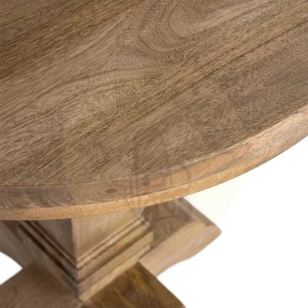 Mesa auxiliar de madera de mango con tablero 4cm para salón 65x65x66cm - Ixia - 615244IX - foto-secundaria-1