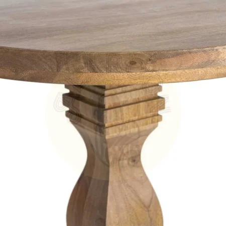 Mesa auxiliar de madera de mango con tablero 4cm para salón 65x65x66cm - Ixia - 615244IX - foto-secundaria-2