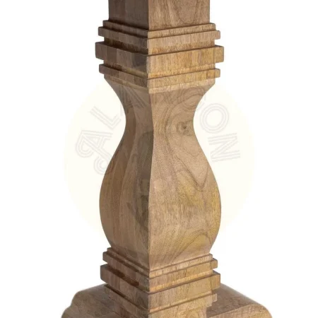 Mesa auxiliar de madera de mango con tablero 4cm para salón 65x65x66cm - Ixia - 615244IX - foto-secundaria-3