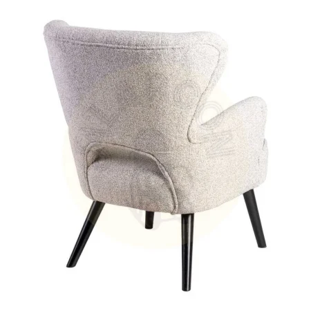 Sillón jaspeado crudo en tejido con patas de madera de caucho 70x74x90cm - Ixia - 615250IX - foto-secundaria-2