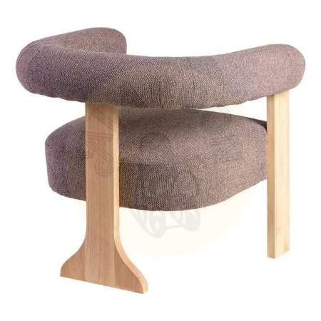 Sillón jaspeado gris y rosa tejido con patas de madera 84x69x72cm - Ixia - 615252IX - foto-secundaria-1