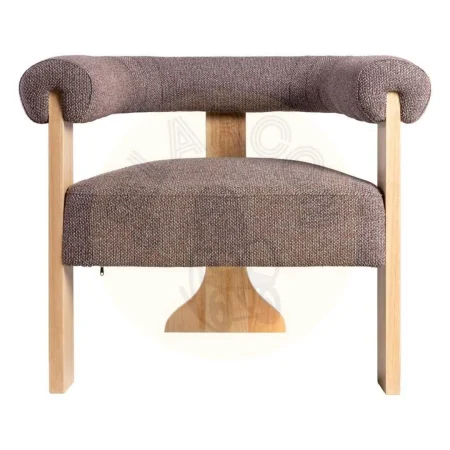 Sillón jaspeado gris y rosa tejido con patas de madera 84x69x72cm - Ixia - 615252IX - foto-secundaria-2