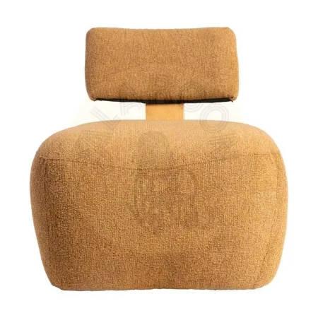 Sillón jaspeado mostaza tapizado en poliéster con patas de madera de caucho 60x72x64.50cm - Ixia - 615254IX - foto-secundaria-3