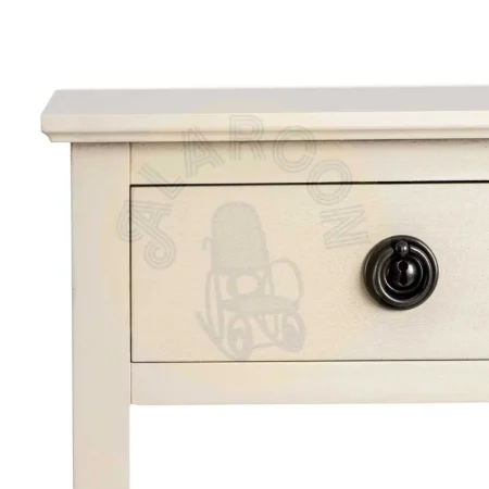 Mesita auxiliar gris claro en DM con cajón y estructura de pino 40x30x61cm - Ixia - 615272IX - foto-secundaria-2