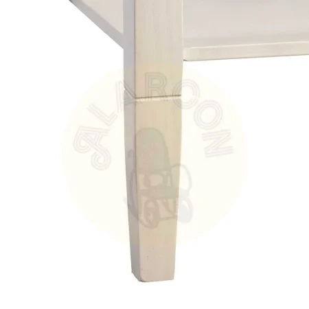 Mesita auxiliar gris claro en DM con cajón y estructura de pino 40x30x61cm - Ixia - 615272IX - foto-secundaria-3