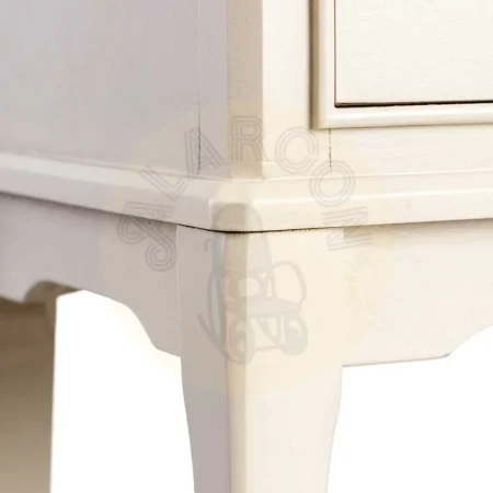 Mesita auxiliar gris claro en DM con cajón y estructura de pino 40.50x38x56cm - Ixia - 615277IX - foto-secundaria-2