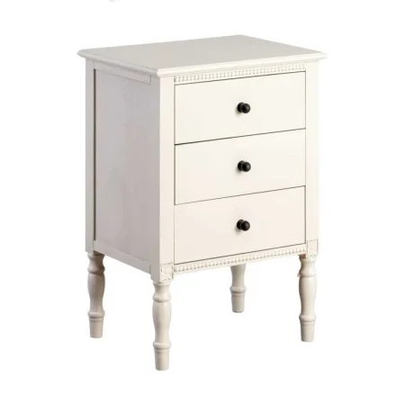 Mesita gris claro en DM con cajones 43x33x61cm - Ixia - 615278IX - foto-blanco