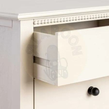 Mesita gris claro en DM con cajones 43x33x61cm - Ixia - 615278IX - foto-secundaria-1