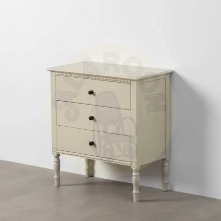 Mesita gris claro en DM con cajones 61x33x66cm - Ixia - 615279IX - foto-secundaria-5