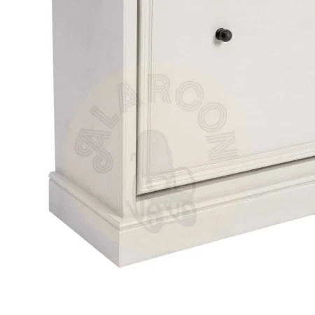 Zapatero gris claro en DM con estructura de pino y 3 cajones 80x28x108cm - Ixia - 615281IX - foto-secundaria-2