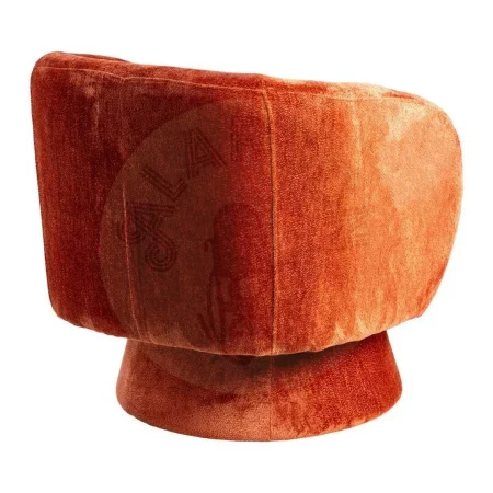Sillón giratorio en tejido poliéster terracota 78x79x77cm - Ixia - 615287IX - foto-secundaria-2