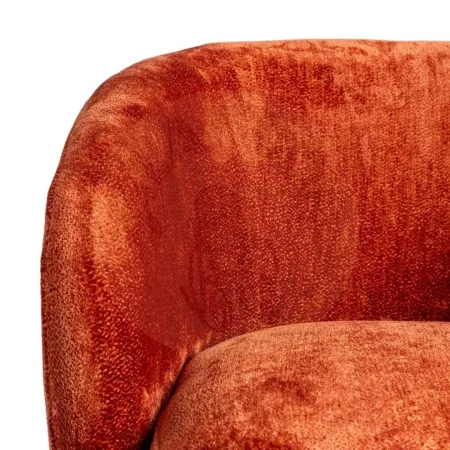 Sillón giratorio en tejido poliéster terracota 78x79x77cm - Ixia - 615287IX - foto-secundaria-3