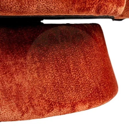 Sillón giratorio en tejido poliéster terracota 78x79x77cm - Ixia - 615287IX - foto-secundaria-5