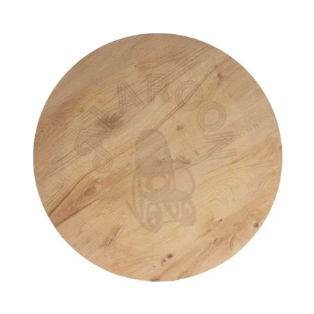 Mesa natural metal y madera estilo contract 65x65x75cm - Ixia - 615306IX - foto-secundaria-1