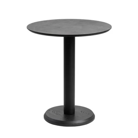 Mesa cuadrada antracita con tablero MDF y patas de hierro 65x65x75cm - Ixia - 615307IX - foto-blanco