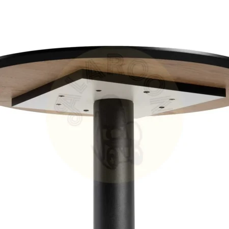 Mesa alta natural en metal y madera 65x65x100cm - Ixia - 615308IX - foto-secundaria-3