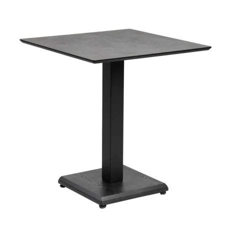 Mesa cuadrada antracita metal y madera con tablero MDF 68x68x75cm - Ixia - 615311IX - foto-blanco