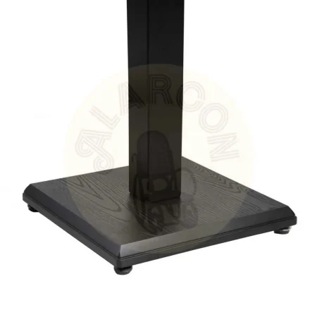 Mesa cuadrada antracita metal y madera con tablero MDF 68x68x75cm - Ixia - 615311IX - foto-secundaria-4