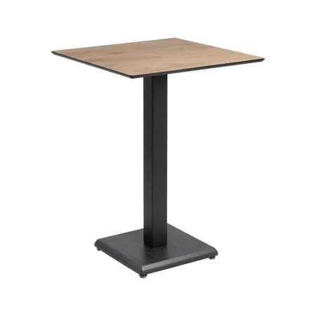 Mesa alta natural de metal y madera 68x68x100cm - Ixia - 615312IX - foto-blanco