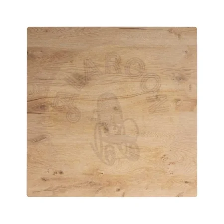 Mesa alta natural de metal y madera 68x68x100cm - Ixia - 615312IX - foto-secundaria-1