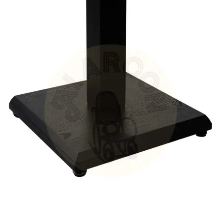 Mesa alta metal y madera con sobre MDF y patas de hierro en grafito y antracita 68x68x100cm - Ixia - 615313IX - foto-secundaria-2