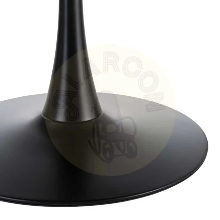 Mesa de comedor natural y negro en DM y metal 100x100x75cm - Ixia - 615320IX - foto-secundaria-3